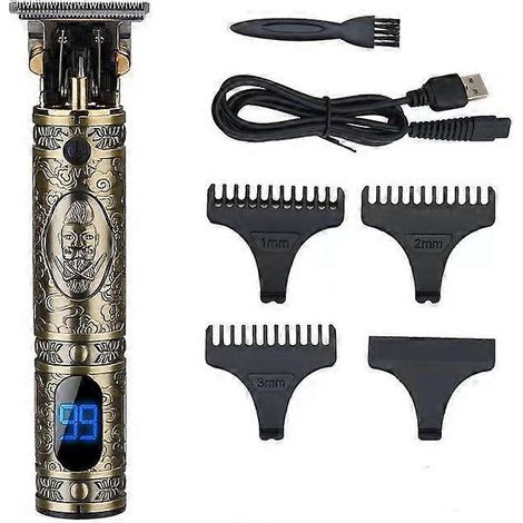 Professioneller Herrenhaarschneider, kabellos, lückenloser Schnitt, professionelles Herrenhaarstyling-Set, wiederaufladbar mit LED-Anzeige. (1/5)