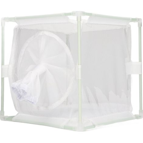 Cage d'observation d'insectes, maille en PVC blanche, réutilisable, habitat de papillon, incubateur d'élevage, boîte en forme de manchon (1/5)