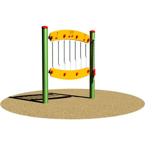 Pannello Sensoriale Xilofono 297 Giochipark acciaio PEHD EN 1176 &Oslash89mm 3-8 anni