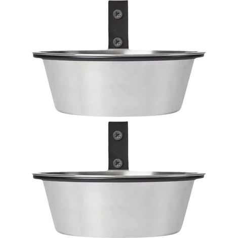 Futternäpfe für Haustiere, 27 x 7 cm, 2 Stück, faltbarer Ständer, Wandhalterung, Welpennapf, für Zuhause, Wohnung, Reisen, Ausflüge, Katze und Haustiere