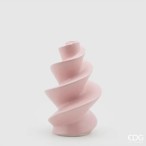 EDG Enzo De Gasperi Vaso Avvitato H 26 Cm D 16 Cm Pink