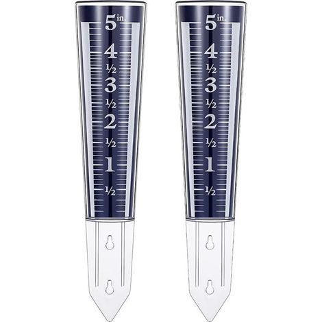 Pluviomètre - Lot de 2 - 12,7 cm (5 pouces) - Mesure des précipitations - Pluviomètre de jardin (1/5)