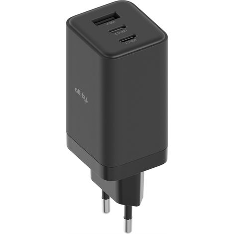 Caricabatterie Allity con due porte USB-C e ricarica rapida USB per laptop e telefoni, 65W, 1 pz. (1/5)