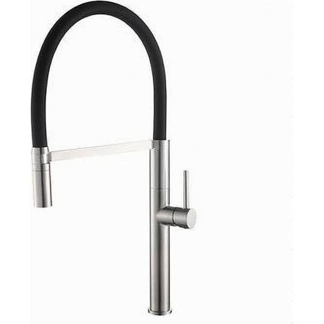 Mélangeur De Cuisine En Acier Fulbucked Tap Tap Noir Flexible Single Lookout 87350 (1/4)
