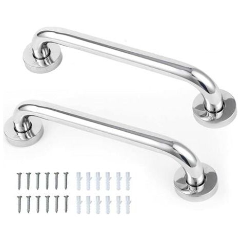 (2 pièces) Rampes de toilettes en acier inoxydable SUS304 - Rampes de 30 cm (1/5)