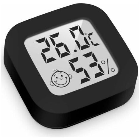 Mini Thermomètre Hygromètre Intérieur Digital à Haute Précision, Moniteur de Température et Humidimètre, Thermo Hygromètre Indicateur du Niveau de Confort (1/5)
