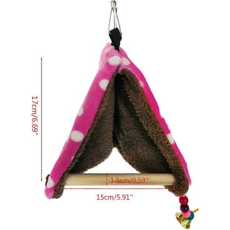 Nid d'oiseau suspendu, perchoir, tente, support, lit en peluche pour perroquet, décoration pour cage de perruche - 1 (1/4)