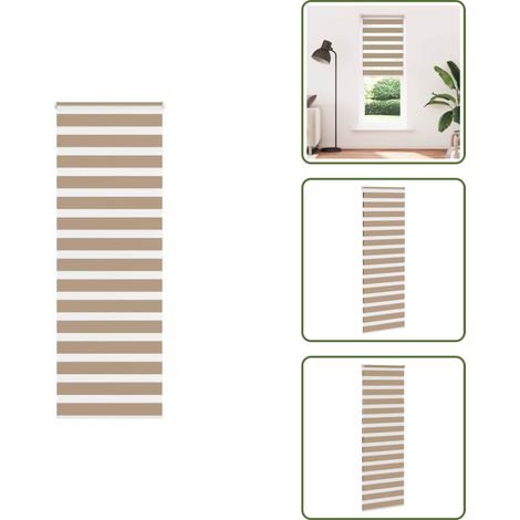 The Living Store Doppelrollo Sandbraun 85x200 cm Stoffbreite 80,9 cm Polyester - Doppelrollo (1/5)