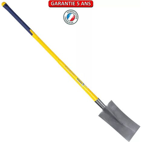 Polierter Nord Spade 28 Verbundapfelgriff OUTILS PERRIN