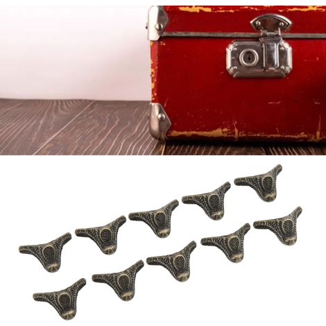 Pieds de boîte à bijoux vintage en alliage de zinc bronze, 24 pièces pour coffrets en bois DIY (1/5)