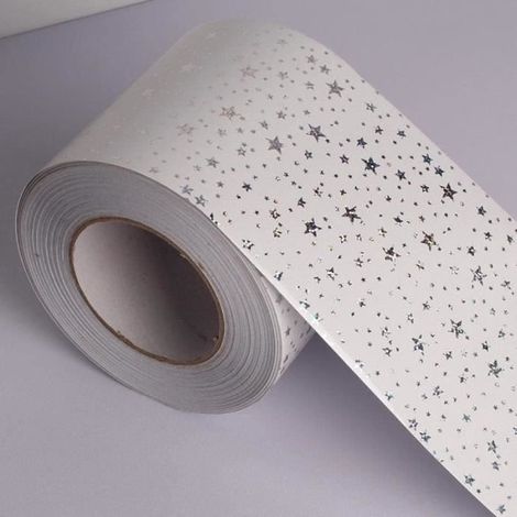 Frise Murale Adhesive - Non spécifié - Motif étoiles noires - PVC - 10 x 500 cm - Décoration intérieure (1/4)