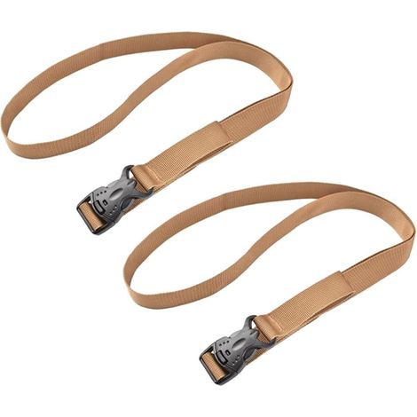 Lot de 2 sangles à bagages à dégagement rapide pour le camping, idéales pour les valises et le matériel de voyage. Réutilisables pour le rangement des bagages en extérieur. (1/5)
