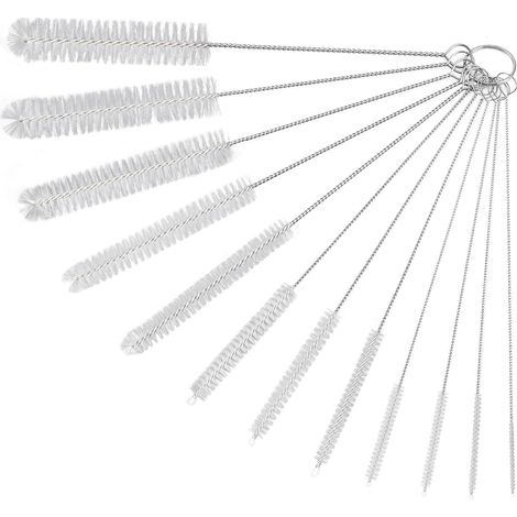 Set di 12 spazzole per la pulizia dei tubi di aspirazione, tra cui spazzole per la pulizia delle bottiglie da 21 cm e spazzole in nylon per tubi, adatte a tazze, bicchieri, bottiglie d'acqua e tubi di