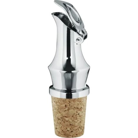 Tappo versatore dosatore - FROG, Edizione in metallo con clip e sughero naturale