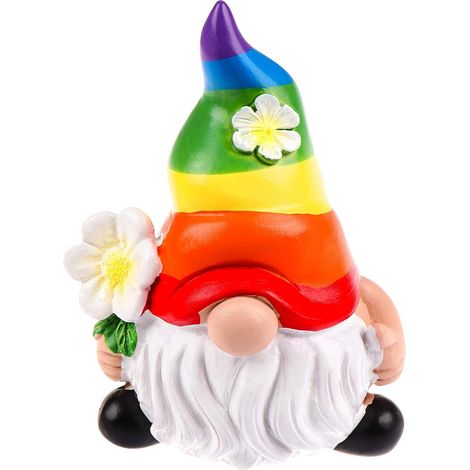 Gnome - Resin Garden Ornament - Outdoor Indoor Decoration For Lawn Patio Yard Garden Desk - 4 x 4 x 10 cm - 1 Piece (1/5)