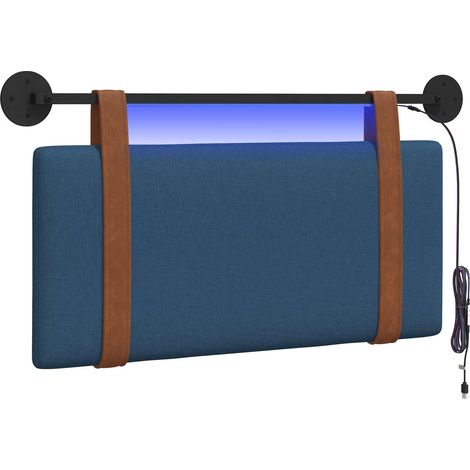 Testiera  Testata del letto sospesa Con luce LED Blu PU Antico (1/5)