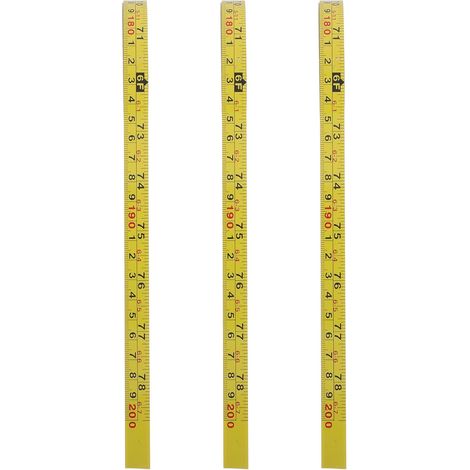 Ruban à mesurer mural autocollant jaune en acier au carbone avec double échelle pour travaux précis et usages divers (1/5)