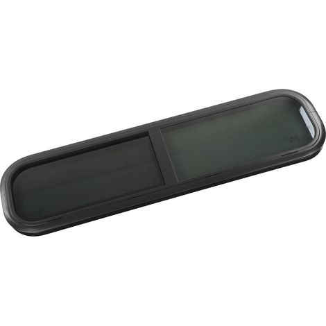 Fenêtre coulissante horizontale pour camping-car 90 x 30 cm (35,4 x 11,8 po), résistante aux UV, avec moustiquaires amovibles, noire. Épaisseur de paroi compatible : 26 à 31 mm (1 à 1,2 po). (1/5)