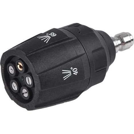 Buse de turbine rotative 3600PSI Buse rotative haute pression Buse de nettoyage haute pression 1/4 pouce Buse à connexion rapide 5 en 1 degrés multiples pour le nettoyage de lave-auto (1/5)
