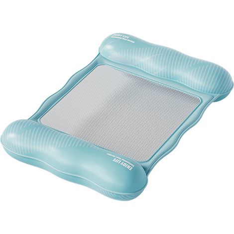 Matelas Flottant Pliable en Tissu Enduit – Lit d’Eau Portable et Chaise Longue de Piscine, Accessoire Nautique Confortable pour Détente en Extérieur