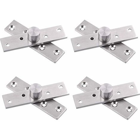 Cerniere per porte pivotanti nascoste a 360 gradi, 4 pezzi, cerniere per porte in legno superiori e inferiori in acciaio inossidabile ispessito per armadi, finestre e porte (1/4)