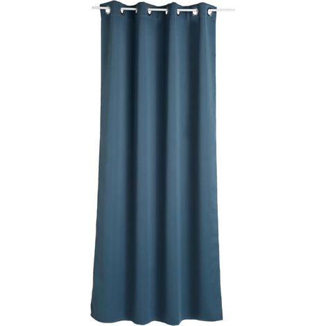 Lot de 2 Rideaux Occultants "Kerry" 135x240cm Bleu Orage (1/4)