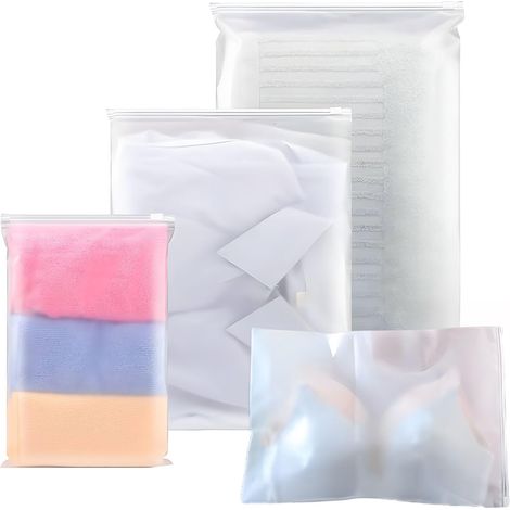 Lot de 24 sacs de rangement réutilisables pour vêtements, chaussures, cosmétiques, valises, sous-vêtements (4 tailles) (1/5)