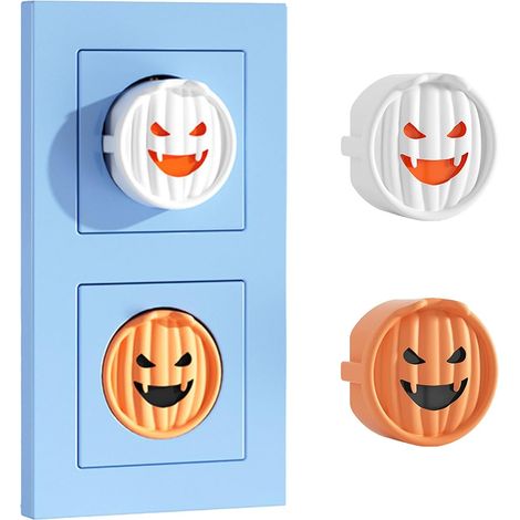CCYKXA Set of 4 silicone socket boxes, decorative cover, dustproof protective case, socket covers, dust covers (4 Halloween) (1/5)