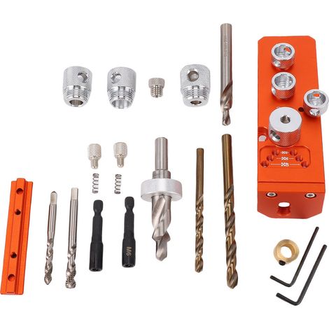 Guide de perçage et taraudage Aluminium Anodisé pour Profilés Européens 20/30/40 M5 M6 M8 Kit Complet (1/5)