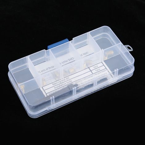 12-teiliges M4x0,7 Gewindereparaturset mit selbstschneidenden Gewindeeinsätzen und Spiralbohrer-Montagewerkzeug (1/5)