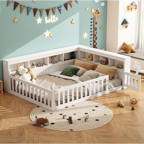 letto contenitore 140x200 con USB e presa bianco OKMYHOME (1/5)