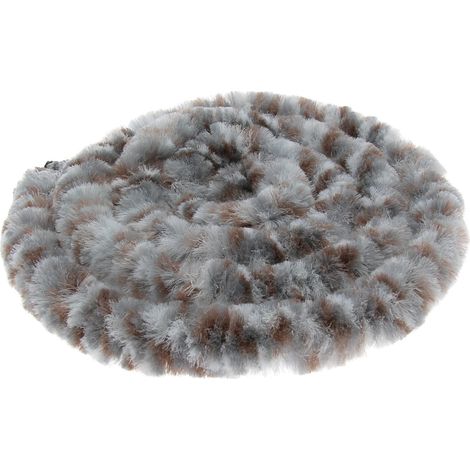 Türvorhänge Chenille Trikolore Braun / Weiß / Grau 56 x 200 cm - Incasa