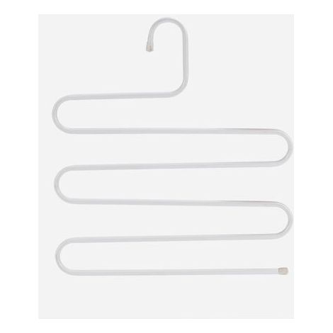 (35,97 x 35,97 cm, 2er-Pack, Weiß) S-Type Edelstahl Kleiderbügel Hosenbügel Schrank Organizer zur Aufbewahrung von Hosen Jeans Schal zum Aufhängen