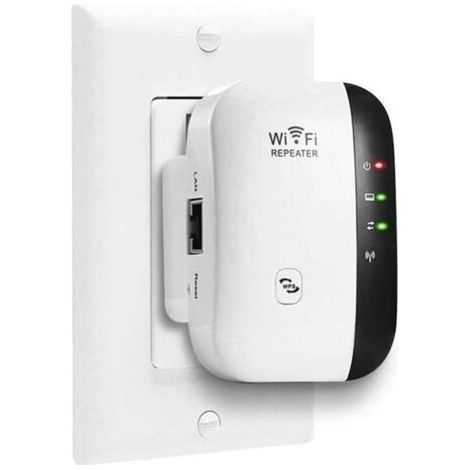 WiFi Répéteur WiFi Booster 2,4 GHz 300Mbps Extenseur sans Fil Amplificateur de Signal du Réseau Avoir AP/RP et WPS Fonction, Compatible avec Toutes Les Box Internet (1/4)