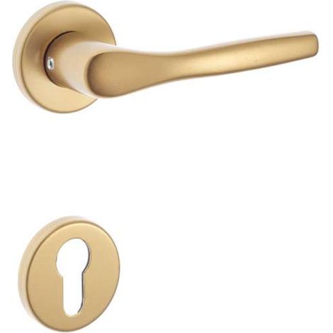 Maniglia Bica bronzo rosette yale