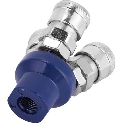 12-mm-Druckluftschlauch, pneumatischer 3-Wege-Anschluss, Schnellkupplungen 1/4" BSPT (1/5)