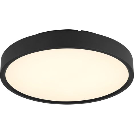 LED Deckenlampe Deckenleuchte Wohnzimmerlampe Dimmbar Schwarz Metall D 39 cm (1/5)