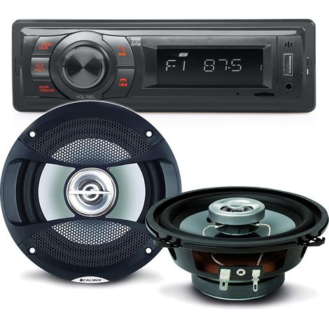 Pack sono voiture Auto Radio NewOne AR270 80 Watts + 2 hauts parleurs 13cm 100W