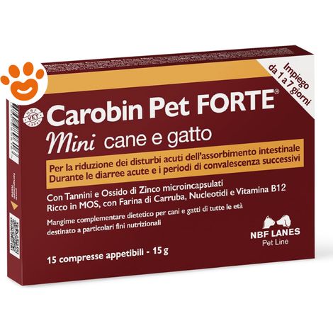 NBF Lanes Dog&Cat Carobin Pet Forte Mini - Confezione 15 Compresse -
