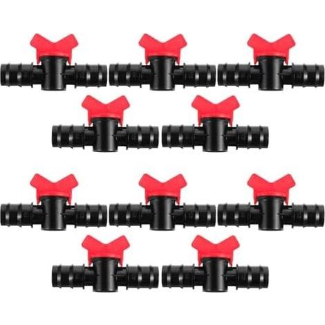 CSPARKV 10 Pièces Vanne Capillaire Droite vanne d'arrosage Valve d'irrigation en Plastique Tuyau Accessoires raccords d'irrigation vanne d'irrigation Goutte à Goutte par (1/5)
