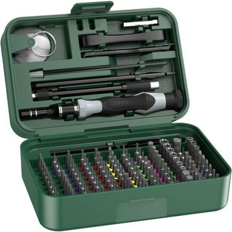 Kit Tournevis de Précision - 108 Embouts Magnétiques en Acier Chrome Vanadium - Pour Réparation Électronique - 132 Pièces (1/5)