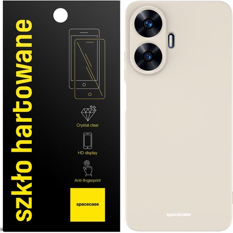 Custodia protettiva, robusta e solida custodia in silicone opaco per Realme C55 + Vetro (1/5)