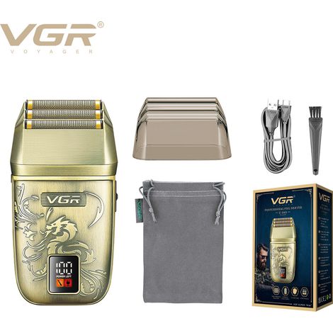 Rasoir rétro, rasoir électrique rechargeable, rasoir blanchissant et à raser (1/4)