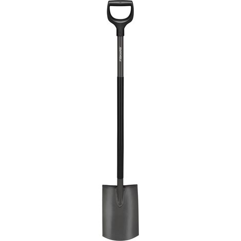 Bêche de Jardin, Ronde, Bêche pour Sol Mou et pauvre en Pierres, Longueur : 125 cm, Acier au Bore, Gris/Noir, Ergonomic, 1070640 (1/5)