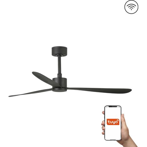 Faro Amelia Grand système intelligent Tuya noir mat à 3 lames (1/3)