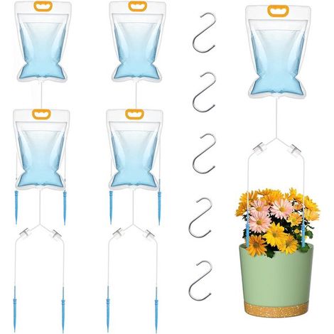 5 selbstbewässernde Pflanzsäcke (3,5 l) – Automatisches Tropfbewässerungssystem (1/5)
