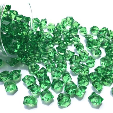 Pierres Acryliques - 200 Pièces - 6 x 9 mm - Vert Shamrock - Décoration Vase Aquarium Mariage Événement (1/5)