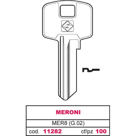 Silca CHIAVE ASC MER8 (G.VAC 4) MERONI 20.00 pz