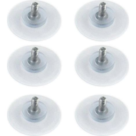 Ventouses en PVC pour meubles en verre transparent, ventouses anti-collision avec vis, lot de 6 (1/5)
