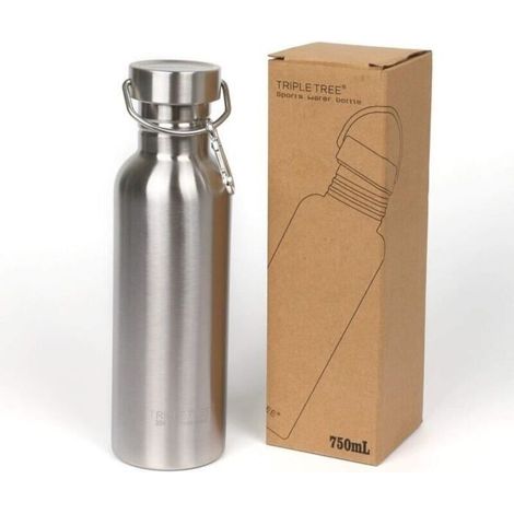 Bouteille Inox 750ml Bouteille d\'eau de Sport Gourde Acier